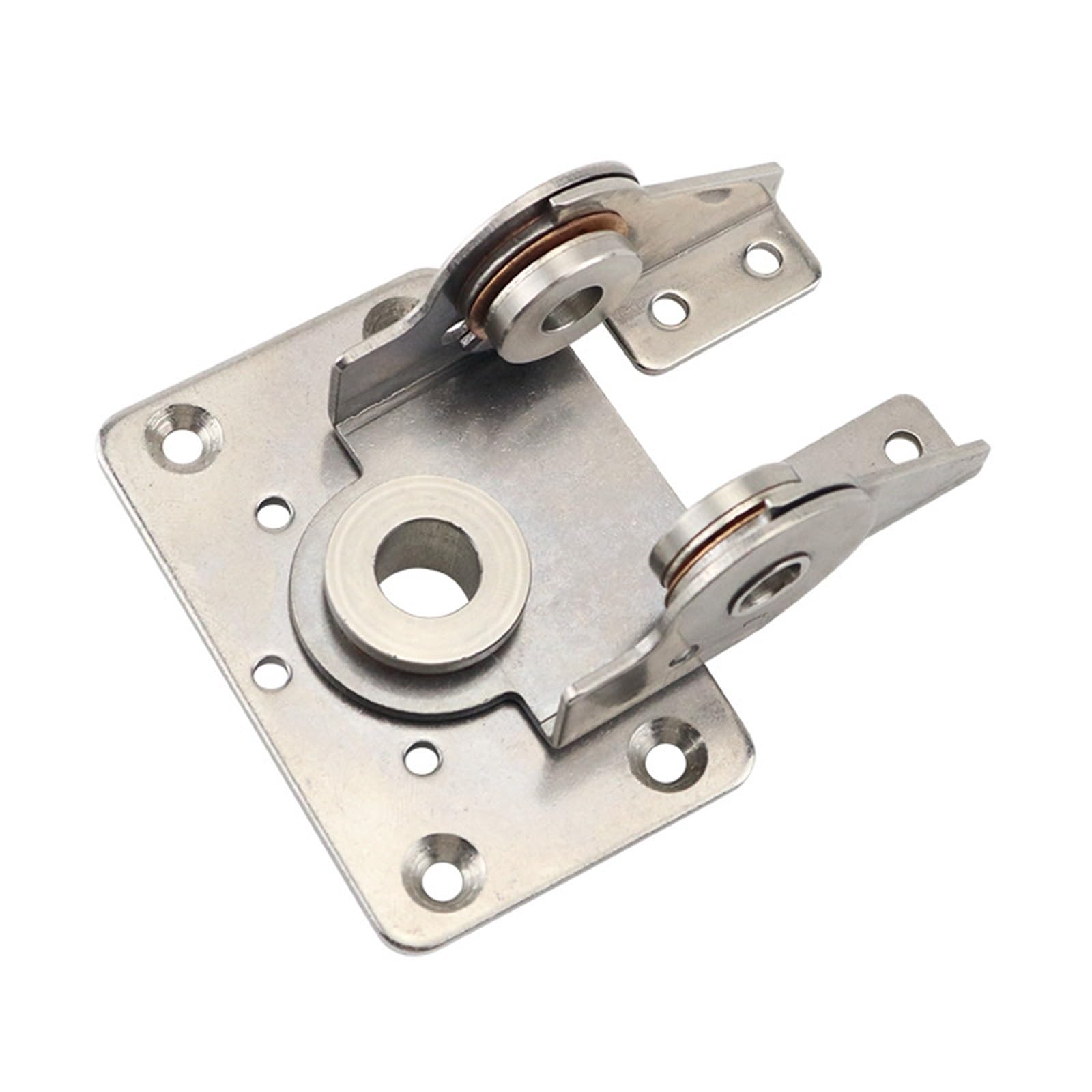 PWQBABJWL 304 Stainless Steel Damping Dual-axis Torque Hinge for Mounting of Monitor Base Screens 1Pcs