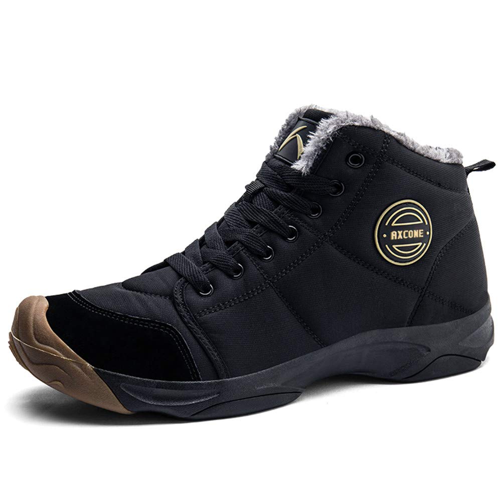 Axcone Stivali Uomo Donna Invernali Impermeabili Trekking Outdoor Caldo Cotone Scarpe Piatto Caviglia Stivaletti Neve - Rosso Marrone Blu Nero Grigio 36-48EU