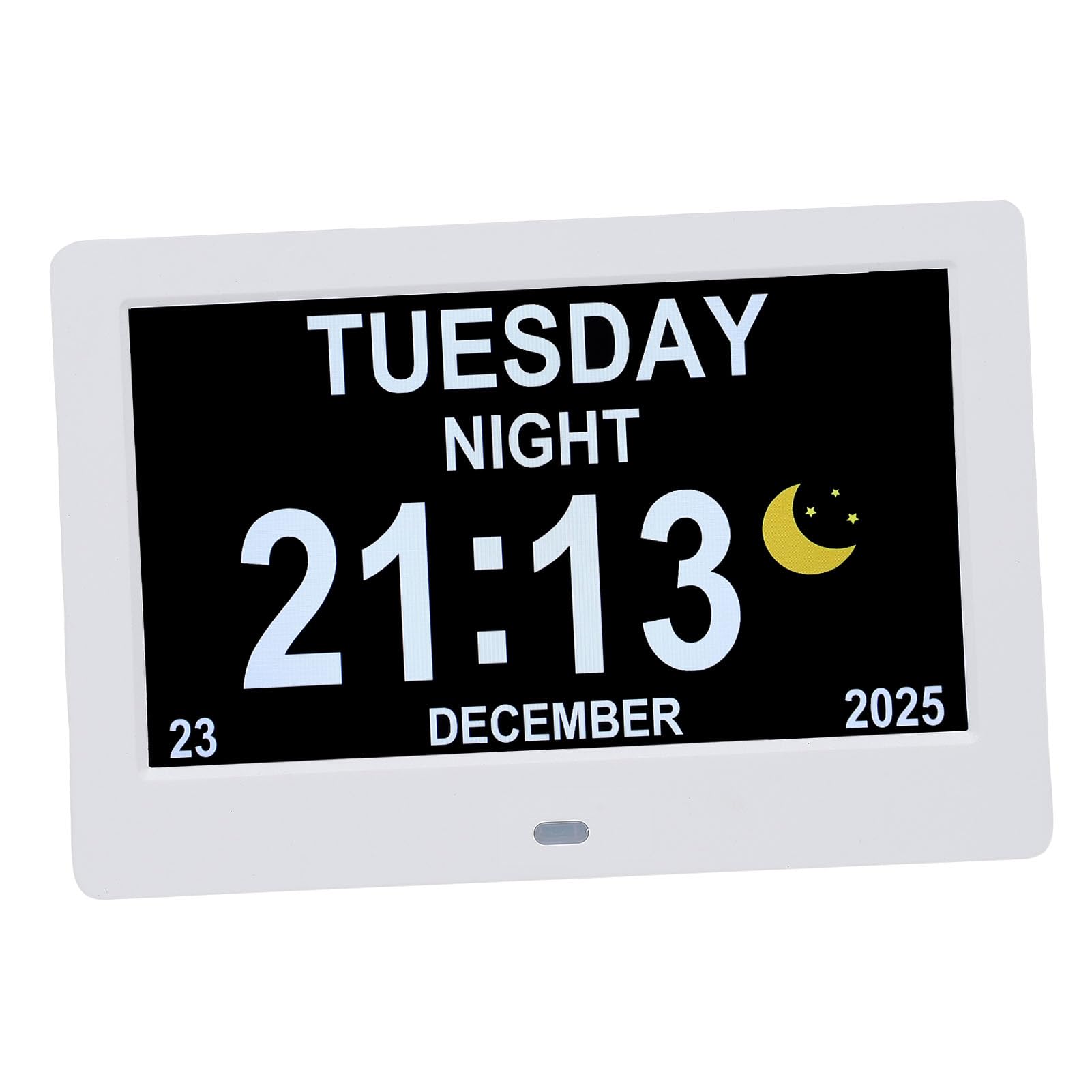Calendario Digitale, Oscuramento Automatico Calendario da Parete Elettronico con Ampio Display da 7 Pollici, Sveglia per Demenza con Allarmi Multipli Luminosità Regolabile per Anziani