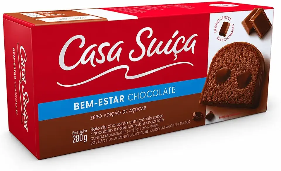 Bolo Casa Suiça Zero Chocolate 280g