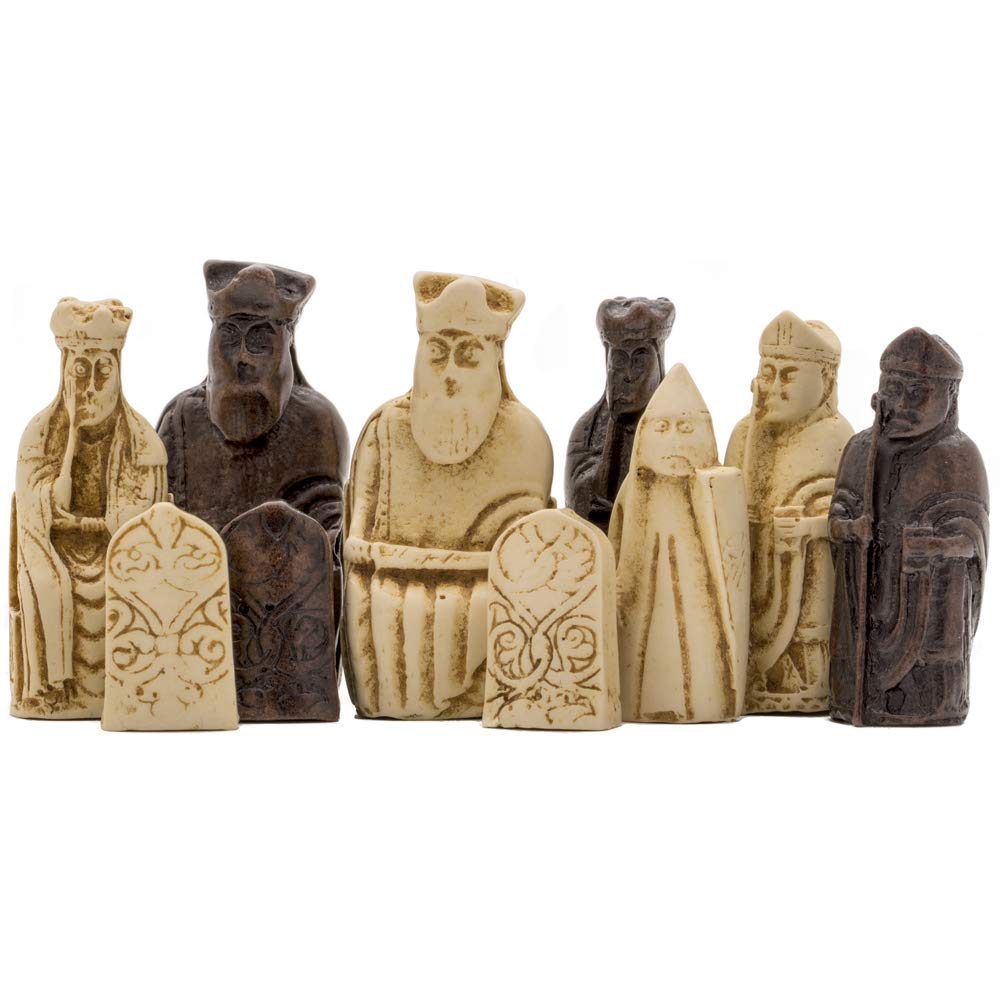 The Regency Chess Company Ltd, England Isola di Lewis Compatto Celtico Set di Scacchi 9 Pollici in Avorio
