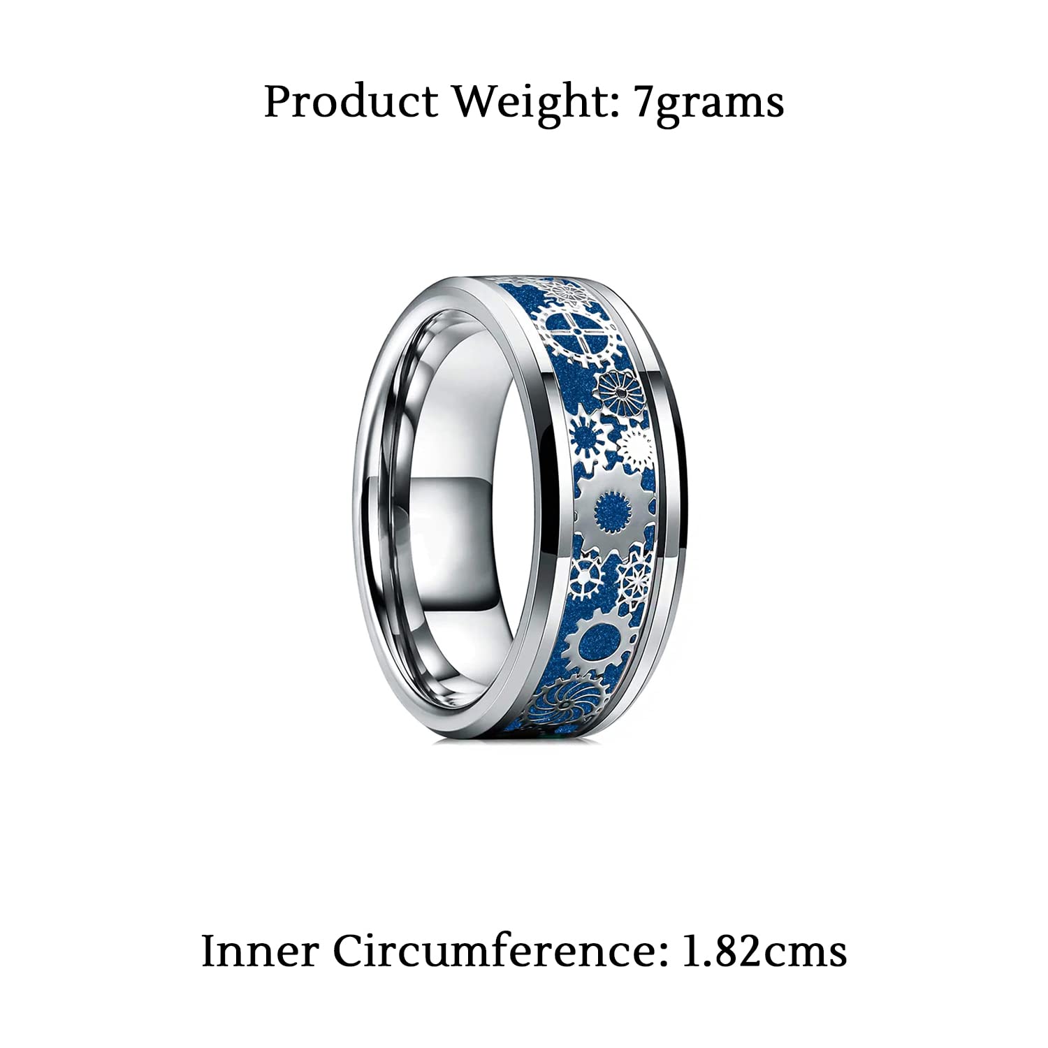 Steampunk Gear Wheel Stainless Steel Band Ring