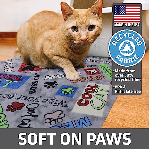 Image of Drymate Cat Litter Box Mat, Litter Trapping Mat, Waterproof, Urine-Proof, Absorbent, Machine Washable, Soft on Paws, Contains Mess, Protects Floors, Kitten Supplies, Multicolor, 20x28