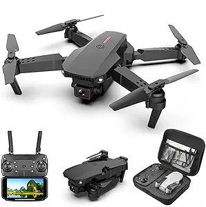 RYLAN Foldable Toy Drone with HQ WiFi Camera Remote Control for Kids Quadcopter with Gesture Selfie, Flips Bounce Mode, App One Key Headless Mode functionality (Black)