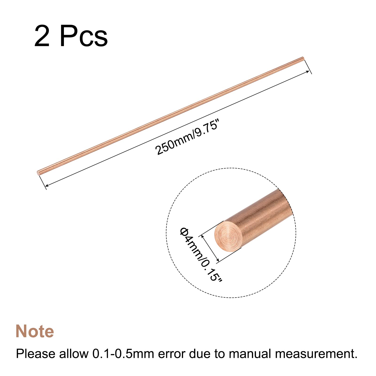 4 Barres Aluminium Rond Plein 4 Mm X 150 Mm – 6061 – Tige Ronde Pour Modélisme, Bricolage, Axe Moteur