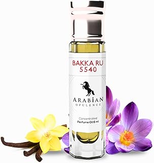 Arabian Opulence FR328 Bakka Ru 5540 Roll-on Parfümöl | Konzentriertes Parfüm Körperöl | Langanhaltendes Parfüm auf Ölbasis für Männer und Frauen | Reisegröße Alkoholfreies Parfümöl Flasche (6ml)