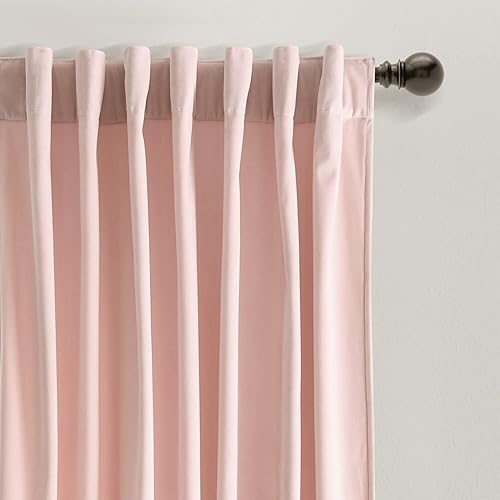 Miniatura 2 de Lush Decor Prima Velvet - Par de paneles de cortinas para ventana con pestaña trasera y bolsillo para cortinero, 84 pulgadas de largo x 54 pulgadas