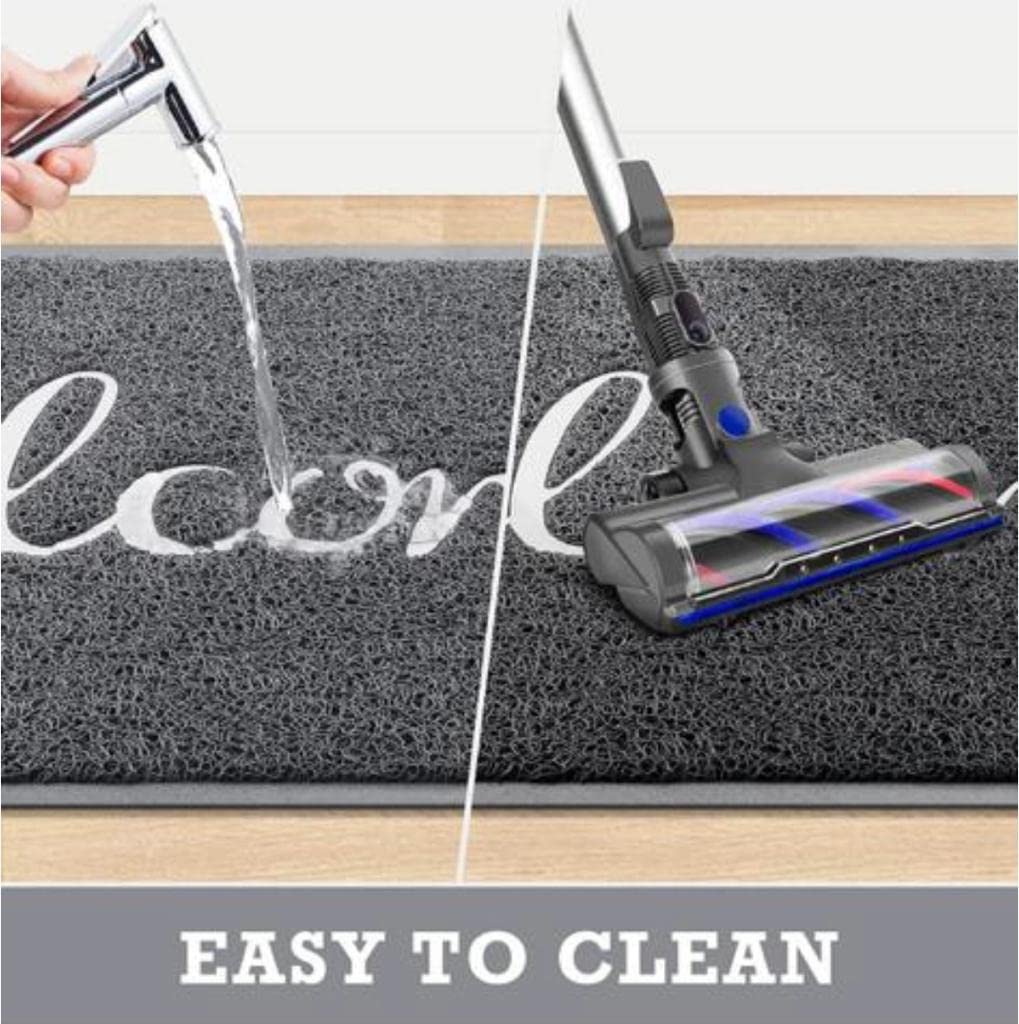 AMRO Beautility Needs Pvc Anti Skid Door Mat Welcome Mat Heavy Duty Waterproof Easy Clean For Entry Floor Mat Dust&Dirt Removal-Must For Home,Office,School,Hotel,Restaurant (Grey) 15X23 In 2