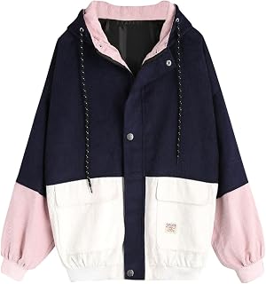 2025 - Chaqueta con capucha para mujer Color Sólido Patchwork Botones Irregulares Bolsillo Cordón Ajustable Chaqueta de Verano Negra