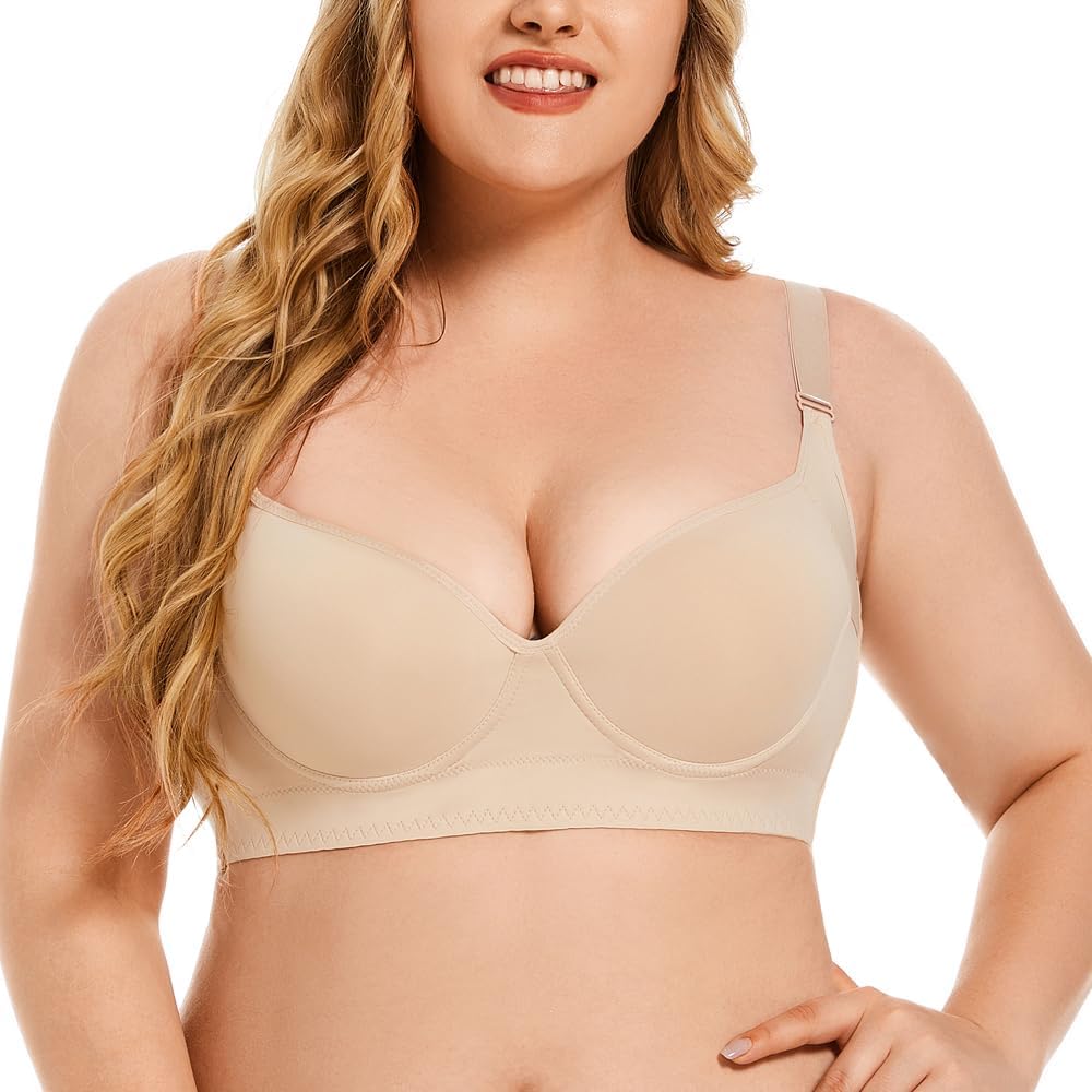 Plus Size Women's Seamless Smooth Bra with Underwire - Image 3
