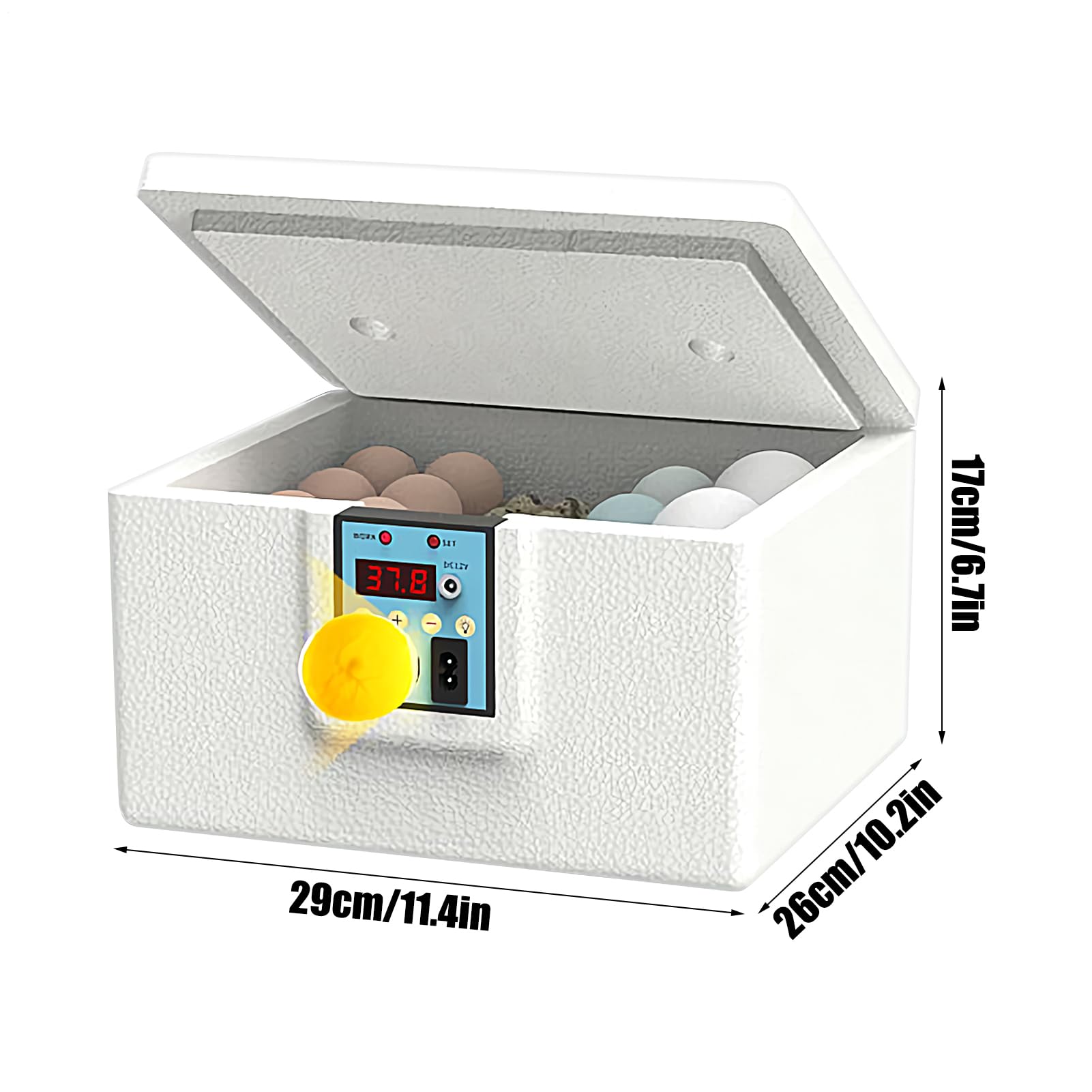 Incubatrice Per Uova | Riscaldato Intelligente Per Pulcini,Controllo Temperatura Automatico Con Schiusa In