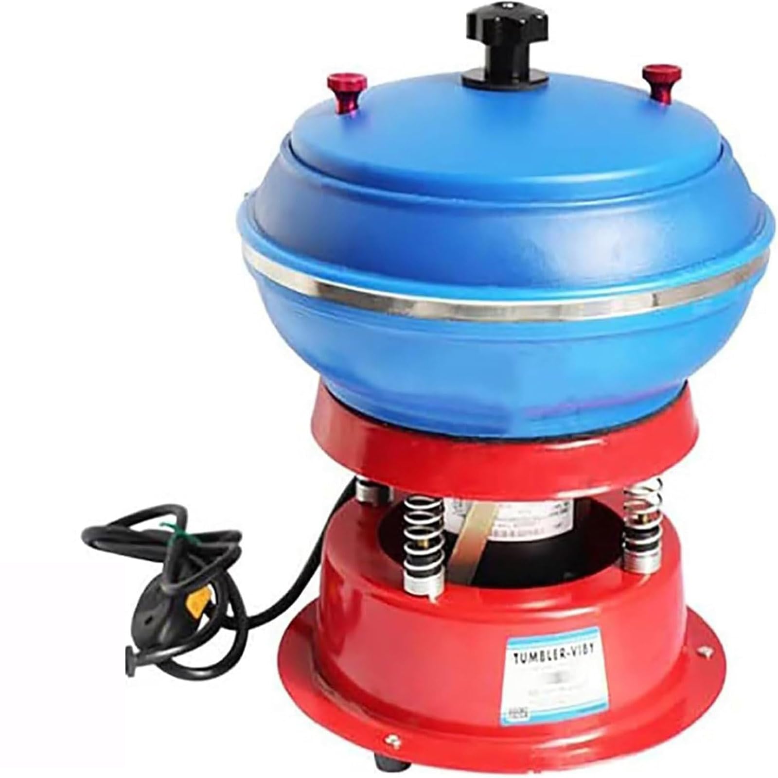 Vaso vibratorio eléctrico para pulir piedras y rocas, cuenco de 8 pulgadas, práctica máquina de volteo