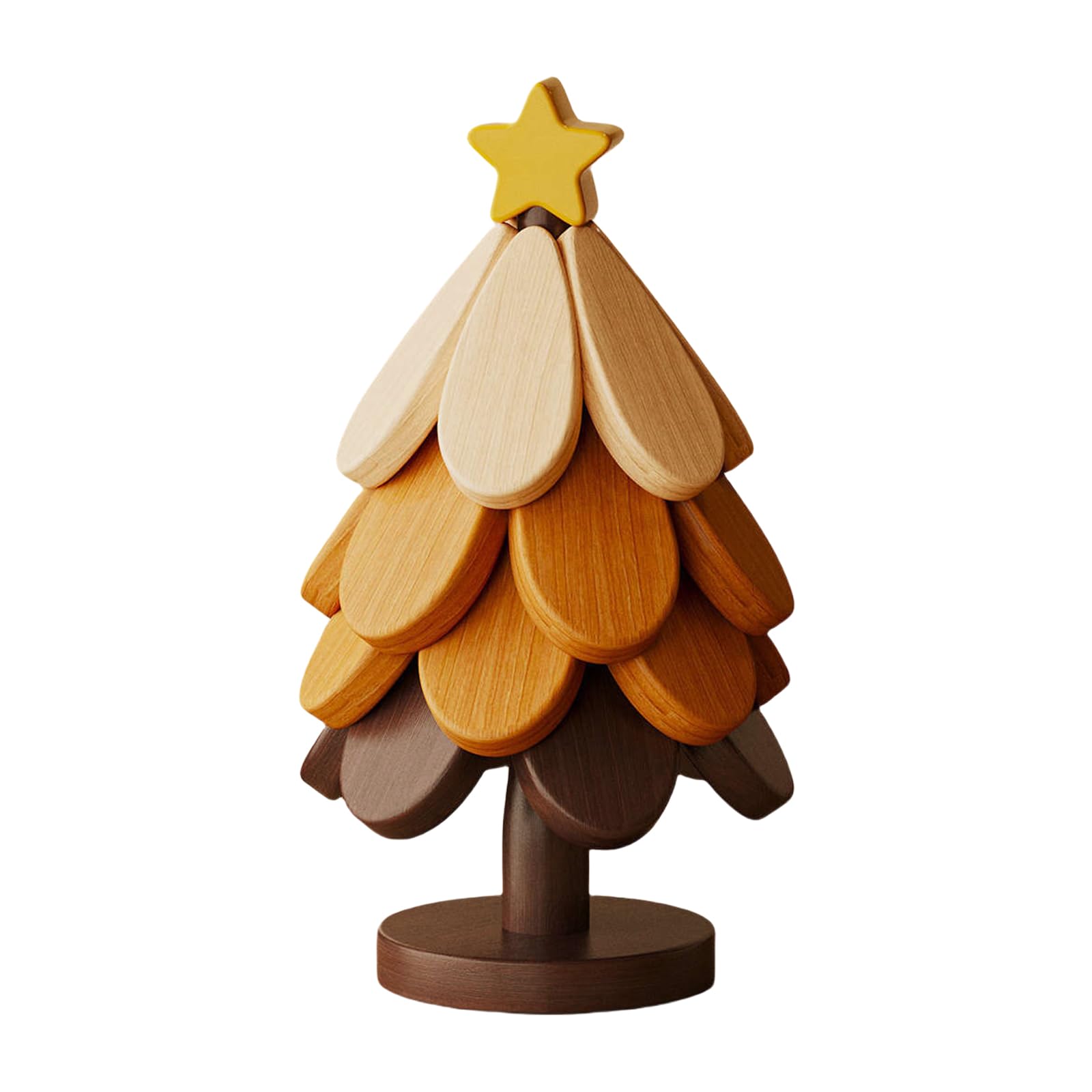 Crgangzy Star 4Pcs Wooden Tree Trivets For Hot Dishes, Little Star Little Cherry Tree Art For Wood Coasters, Non-Slip Pot Holder Coasters Placemat For Insulation Hot Pots Teapots (Star 4Pcs)