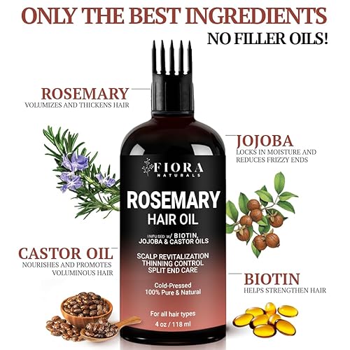 Miniatura 7 de Aceite de batana para el crecimiento del cabello Dr. Sebi Organic, para engrosamiento y acondicionamiento profundo, aceite de romero para el