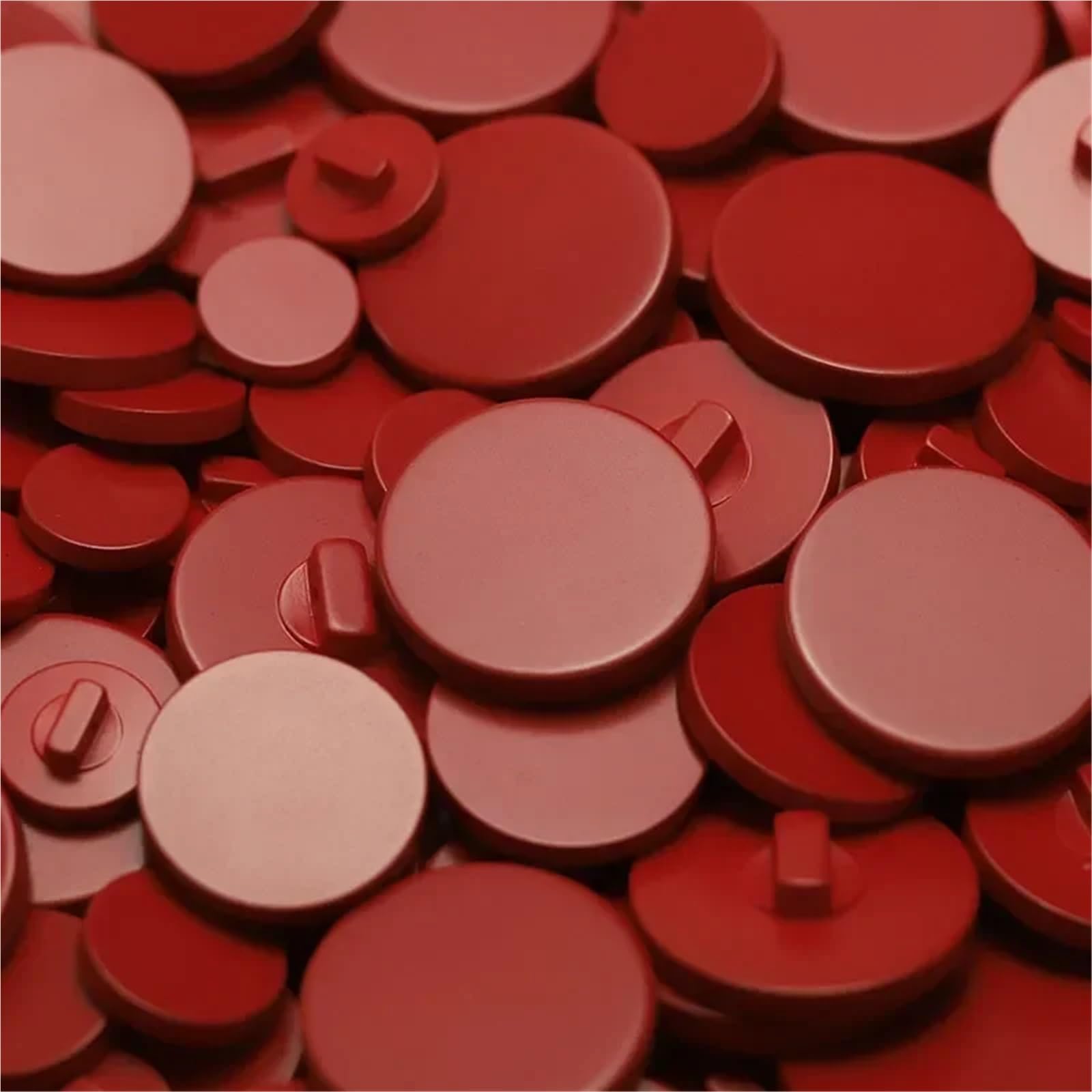 bottoni, Confezione Da 12 Bottoni Con Gambo In Resina Multicolor 18 Mm E 25(Khaki Pink,18mm)