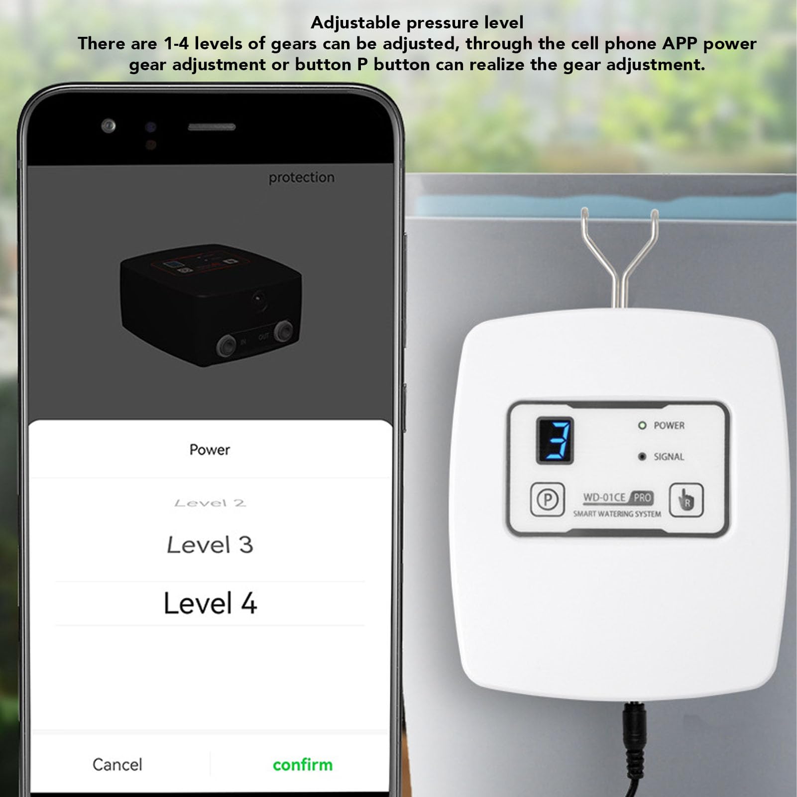 Cryfokt Inteligentny System Nawadniania Kropelkowego z pompą samozasysającą, Zegarem Wi-Fi dla Roślin Domowych, Balkonu, Ogrodu (wtyczka UE)