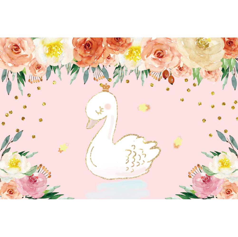 Menu Backdrop Swan Buy DORCEV 10x7ft Cartoon Swan Backdrop for Girls Birthday Party Bbay ...