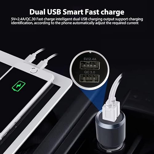 Miniatura 5 de Bluetooth 5.0 FM Transmitter Wireless Radio Adapter Car Kit Output to Car AUX Port Sound Through 3.5mm Audio Cable