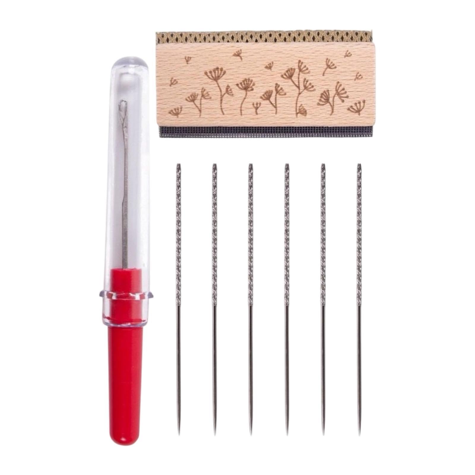 Kit de reparación de tejidos de malla: set de costura de 8 piezas con descosidor y extractor
