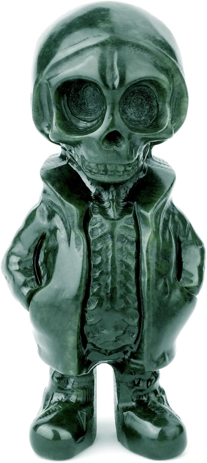 gemshan Halloween Skull Men Statue for Decorations,Hand