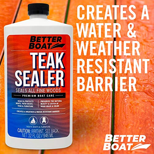 Image of Teak Cleaner and Brightener for Wood, Teak Oil or Sealer for Boats, Indoor