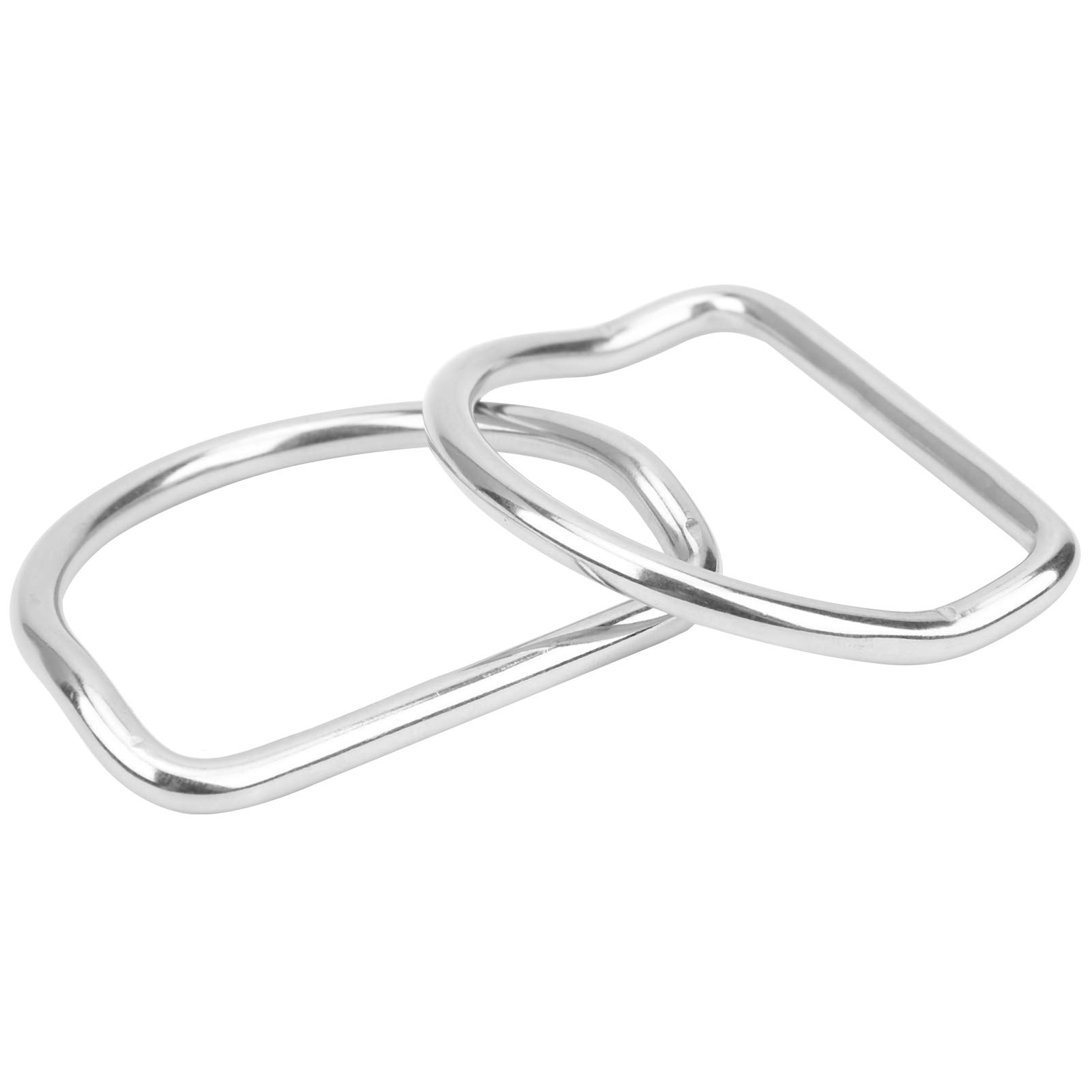 304 Stainless Steel Dring for 2 Inch Belt, Lightweight and Portable Curved Dring for Diving Harness, 2 Pcs Metal Divingsurfingclimbing