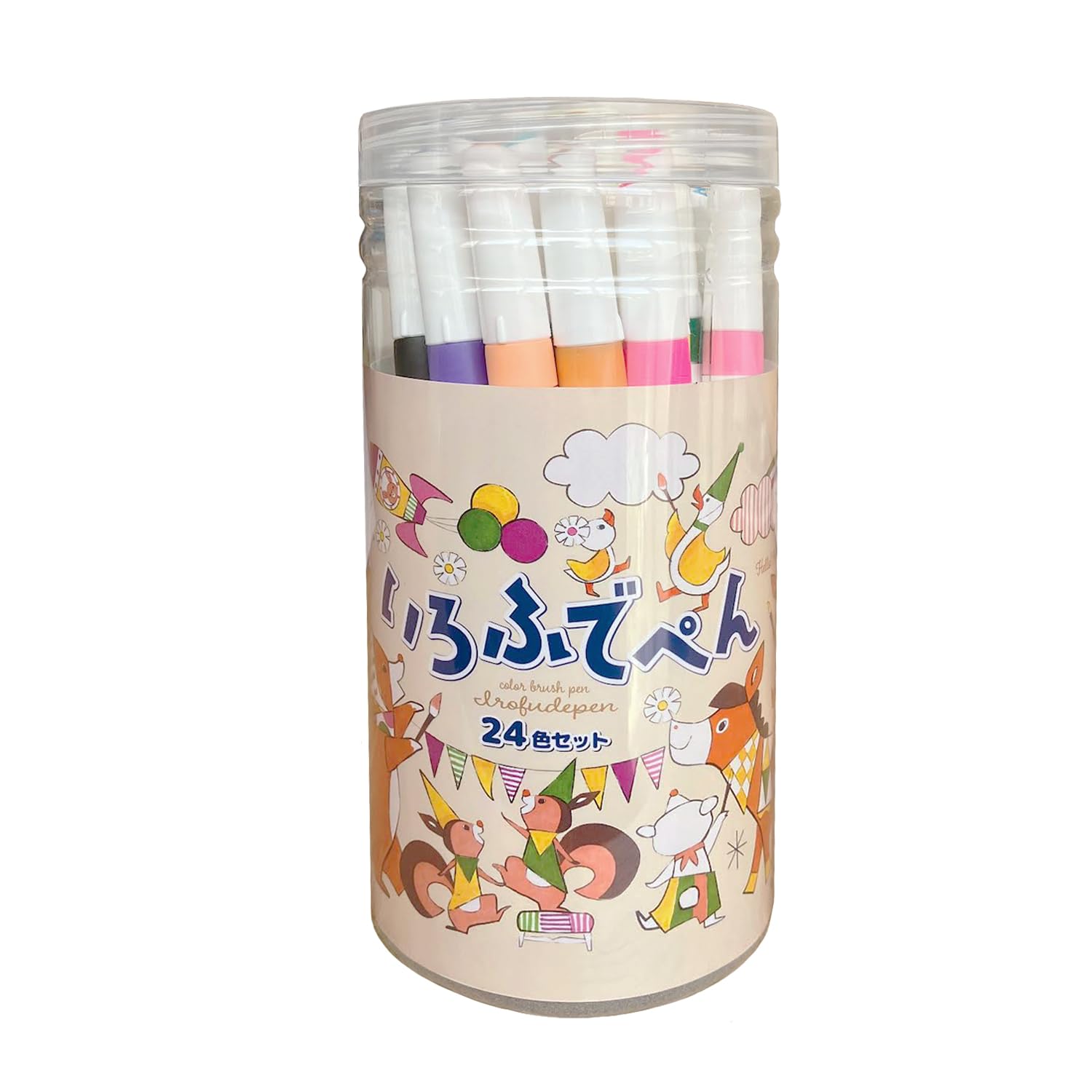 Amazon.co.jp: コクヨ いろふでぺん 水性ブラシペン 24色セット KE