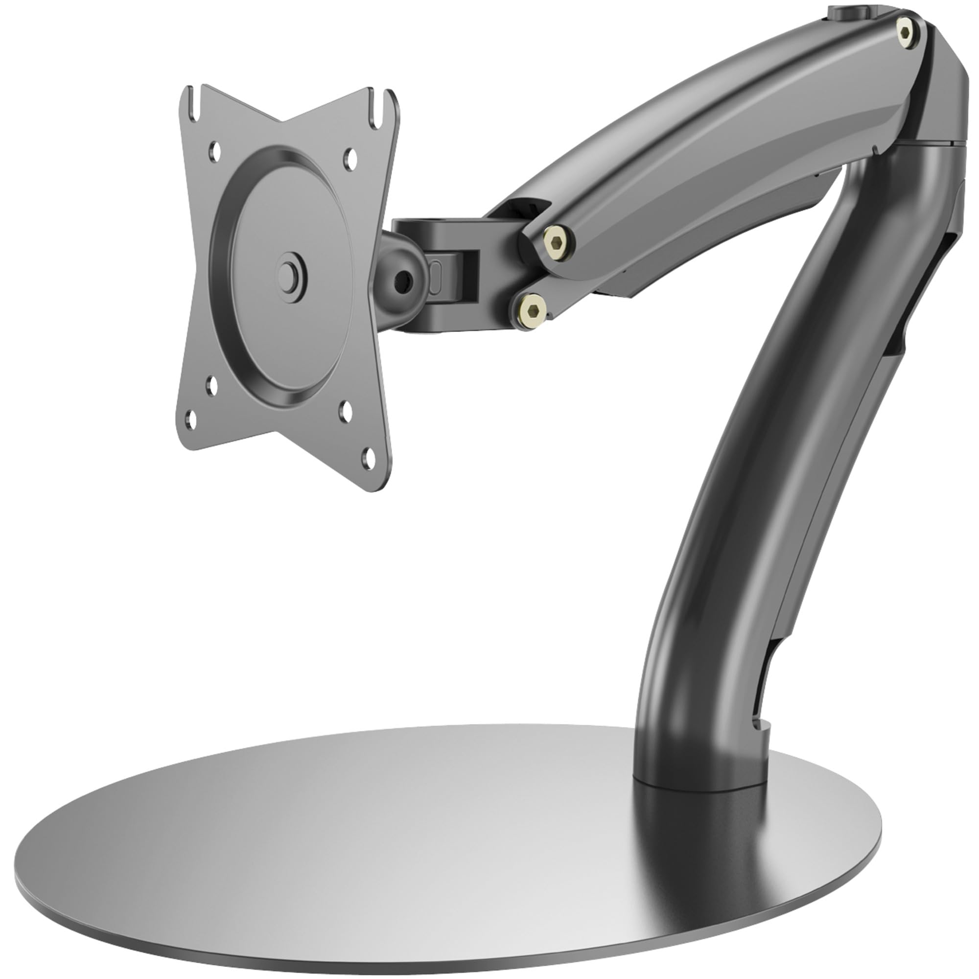 DIGITUS Monitor-Halterung Standfuß & Gasdruckfeder 1 Monitor Bis 27 Zoll Bis 1x 6,5 kg VESA 75 & 100 Schwarz