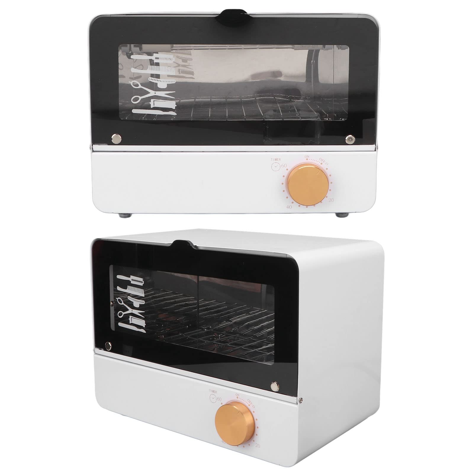 Caja de Gabinete de Limpieza UV de 6 L, Caja de Limpieza de Ozono Multifuncional Ajustable con Control de Sincronización con Doble UV y Ozono, para (Enchufe europeo 220V)
