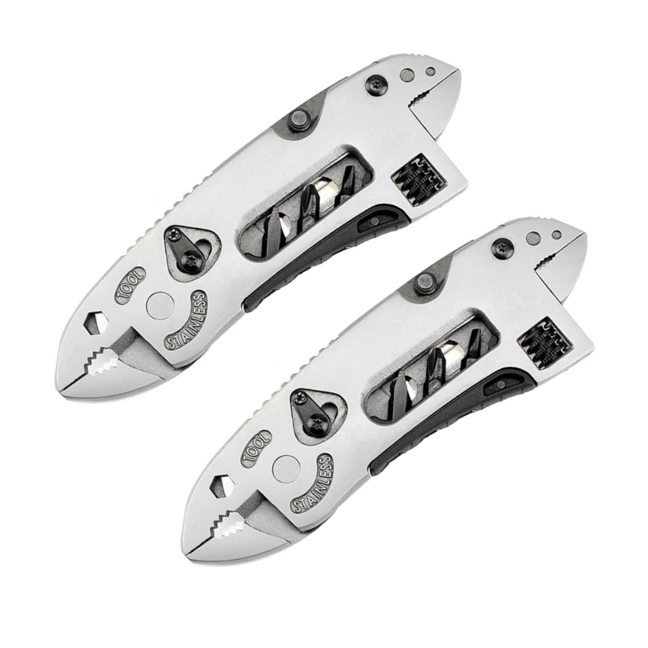 UKCOCO Pince Multifonction Pince de Poche Solide et Polyvalente en Acier Inoxydable 2 Pièces Outil Multi-outils Résistant pour Camping et Chasse