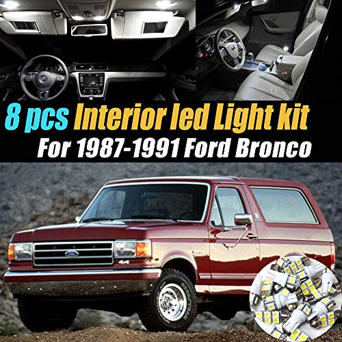 Kit de 8 Bombillas LED Super Blanco 6000k para Interior de Auto