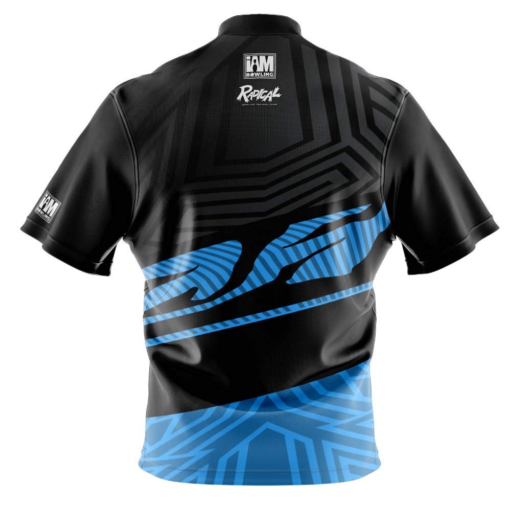 Logo Infusion I AM Bowling Jersey Short Sleeve Sash Collar 2012-RD Made in USA Radical (US, Alpha, Large, Regular, Regular) Multicolored