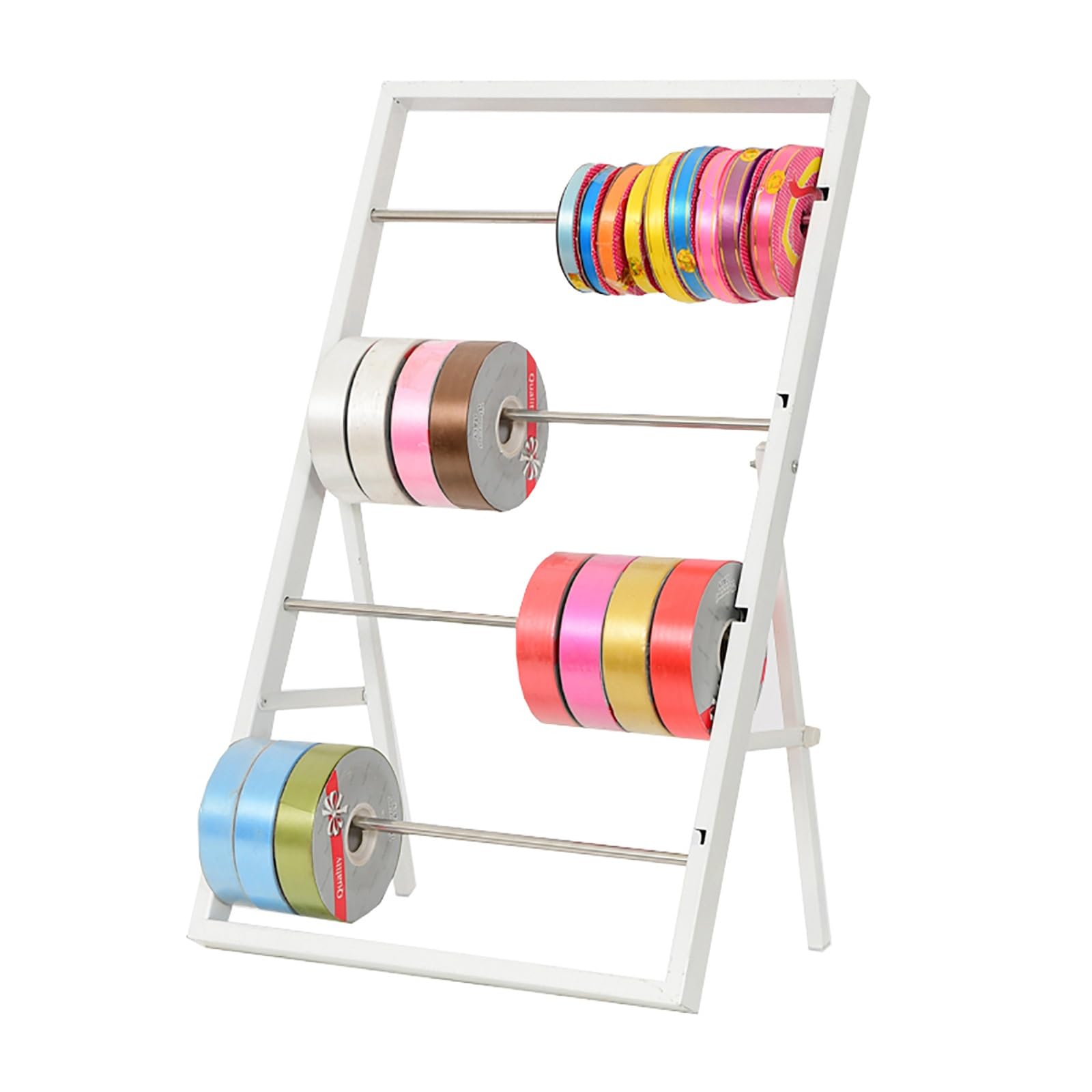 Geschenkband Regal Schleifenband Halter Band-Aufbewahrungsregal Mit 1, 2, 4 Und 5 Ebenen Für Zuhause, Spulenhalter-Organizer Für Den Bastelraum, Aufrecht Stehender Aufbewahrungsständer Für Geschenkpap