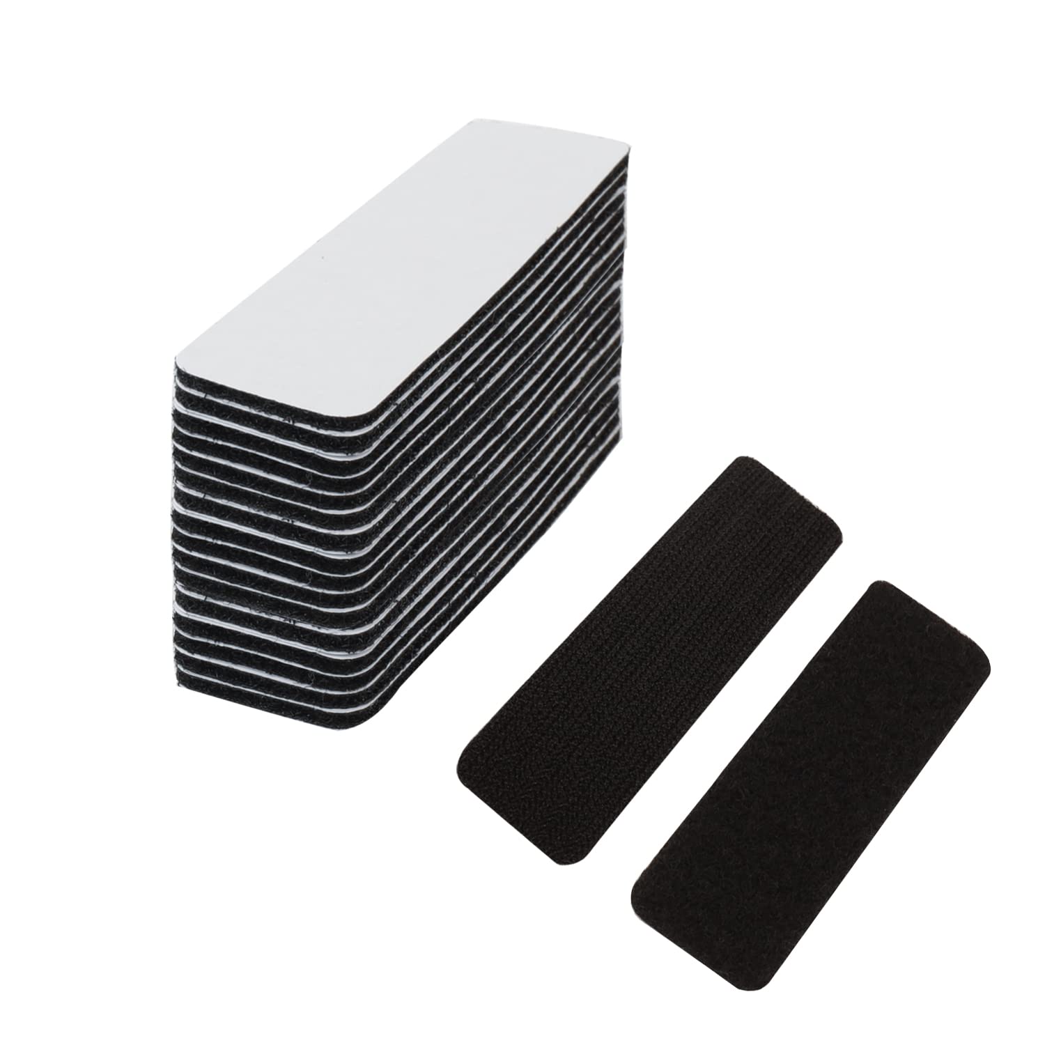 Lanjue 30 Pcs Hook Loop Strips Tape, Double Sided Sticky Pads Velcro