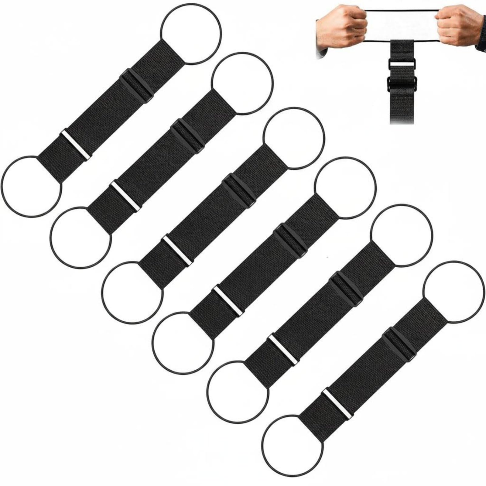 ECOMISTIQ®Multi-Purpose Adjustable Luggage Bungee Portable Suitcase Add-a-Bag Strap Heavy Duty Bag Connector Strap for Travelers, Airport, Black|Travel|Luggage Accessories-image-26