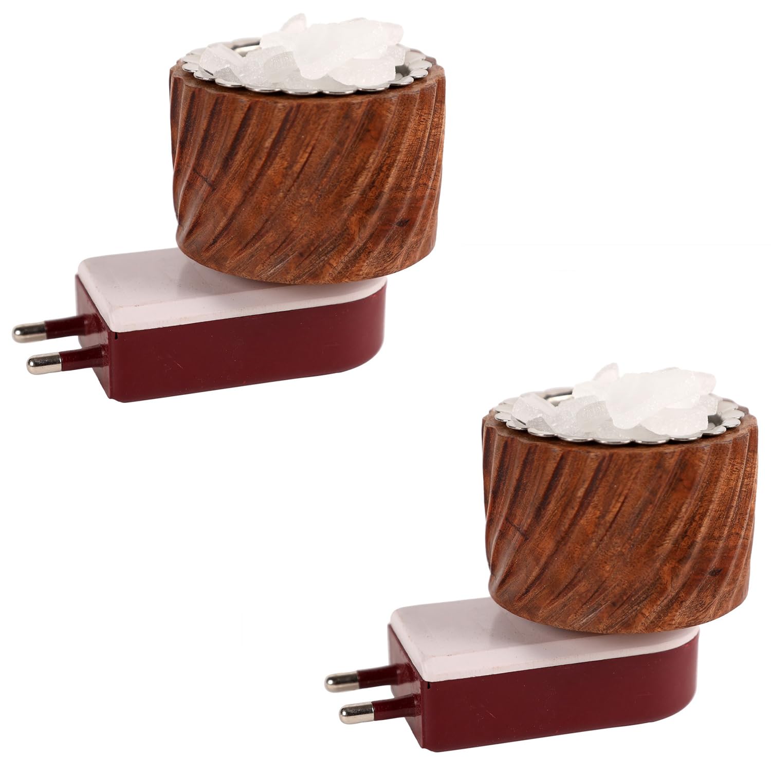 Spocky Decor Wooden Kapoor Kapur Dani Camphor Karpuram Aroma Oil Diffuser Incense Burner Electrical Stand Machine Holder for Home,Office M2(Pack 2) (B0D6KY4992) Amazon Price History, Amazon Price Tracker