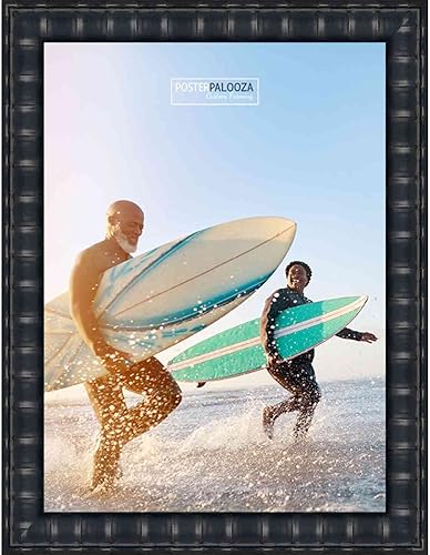 Miniatura 4 de Poster Palooza Marco de fotos completo de madera de bambú negro de 28 x 20 pulgadas con plexiglás acrílico UV, respaldo de tablero de espuma y