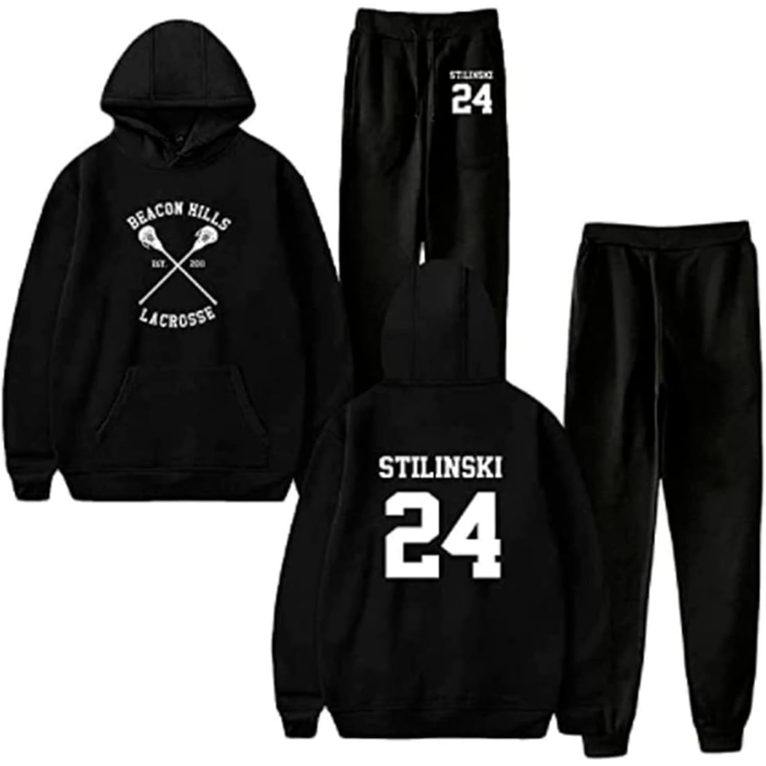 rebbeWebberTeen wolf Merch STILINSKI 24 Autumn Winter Men/Women Suit Hoodies Sportswear Hooded Pant Two Piece Set