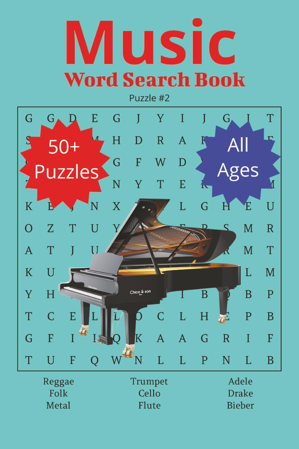 The Music Lover's Word Search: A Word Find Book with a Variety of Themes for Seniors, Adults and Teens 50+ Puzzles