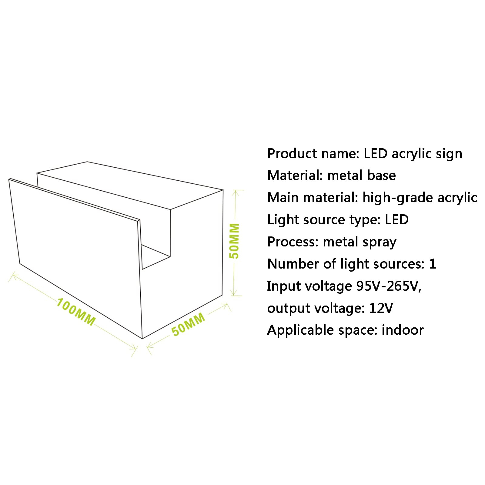 Carteles para aseos, Letrero de baño LED ultrabrillante for mujer y hombre | F