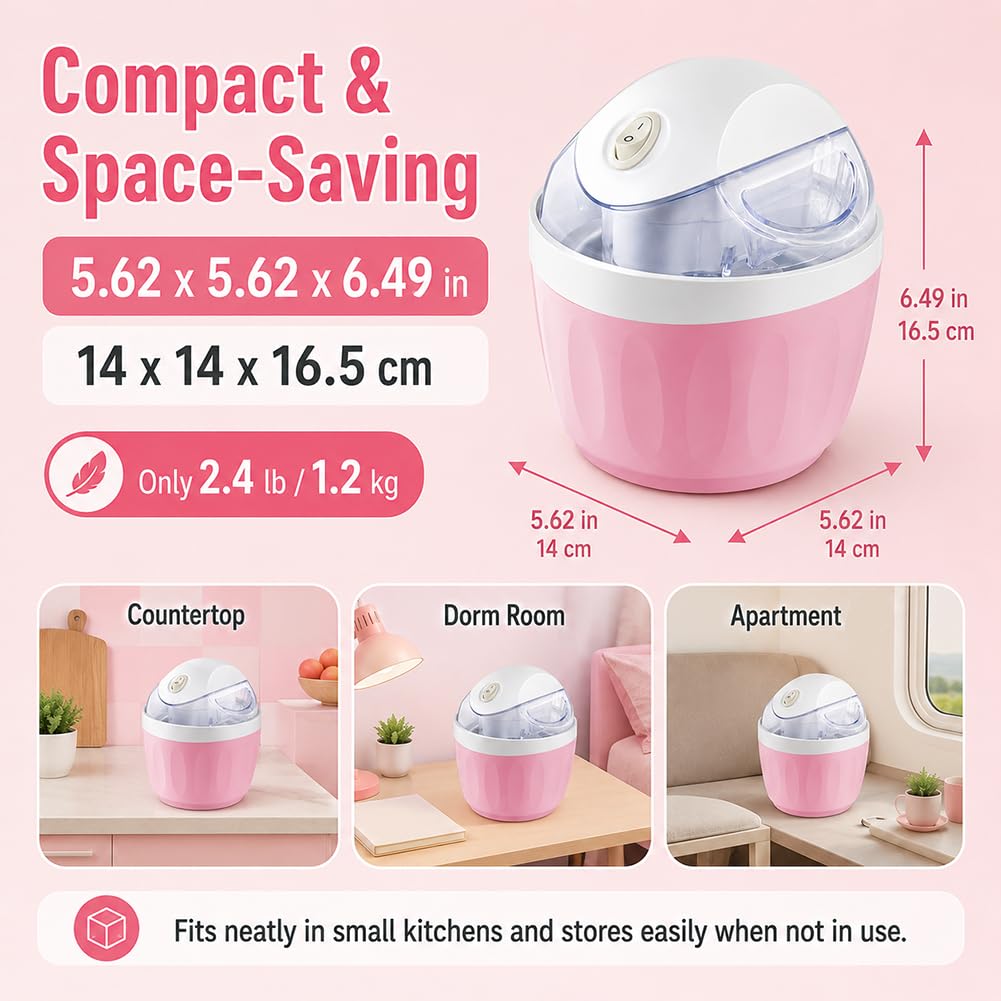 Mini Eismaschine, Fruit Ice Cream Maker, Eismaschine klein für Gelato，D