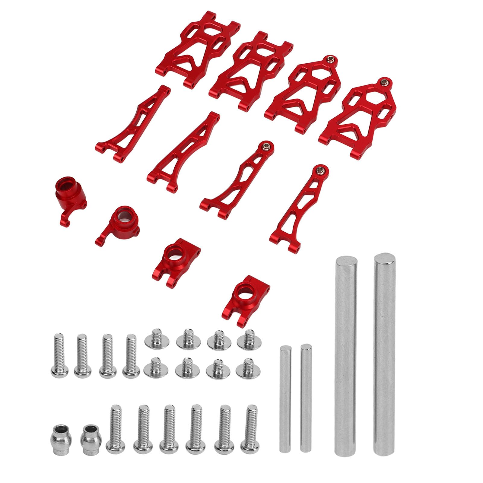 Zestaw Wahaczy RC, łatwy montaż do Samochodów RC (Red)