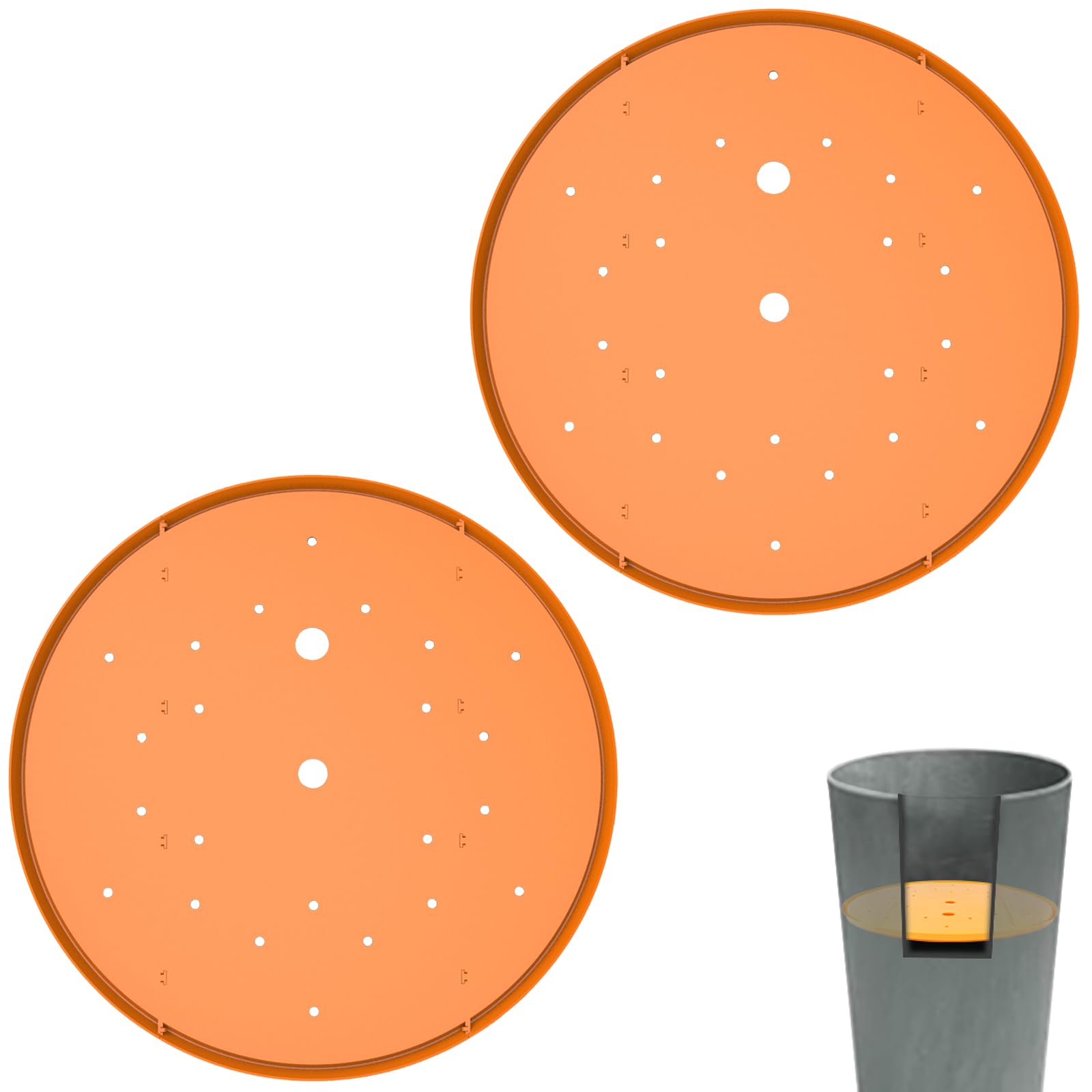 Photo 1 of Furniok 2-Pack Round Planter Insert - 18 inch