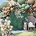 DUILE Sage Green Balloon Garland Arch Kit Jungle Safari Woodland Balloon Garland Arch Sage Green Brown Beige Gold Balloons for Baby Shower Wild One Safari Birthday Decorations