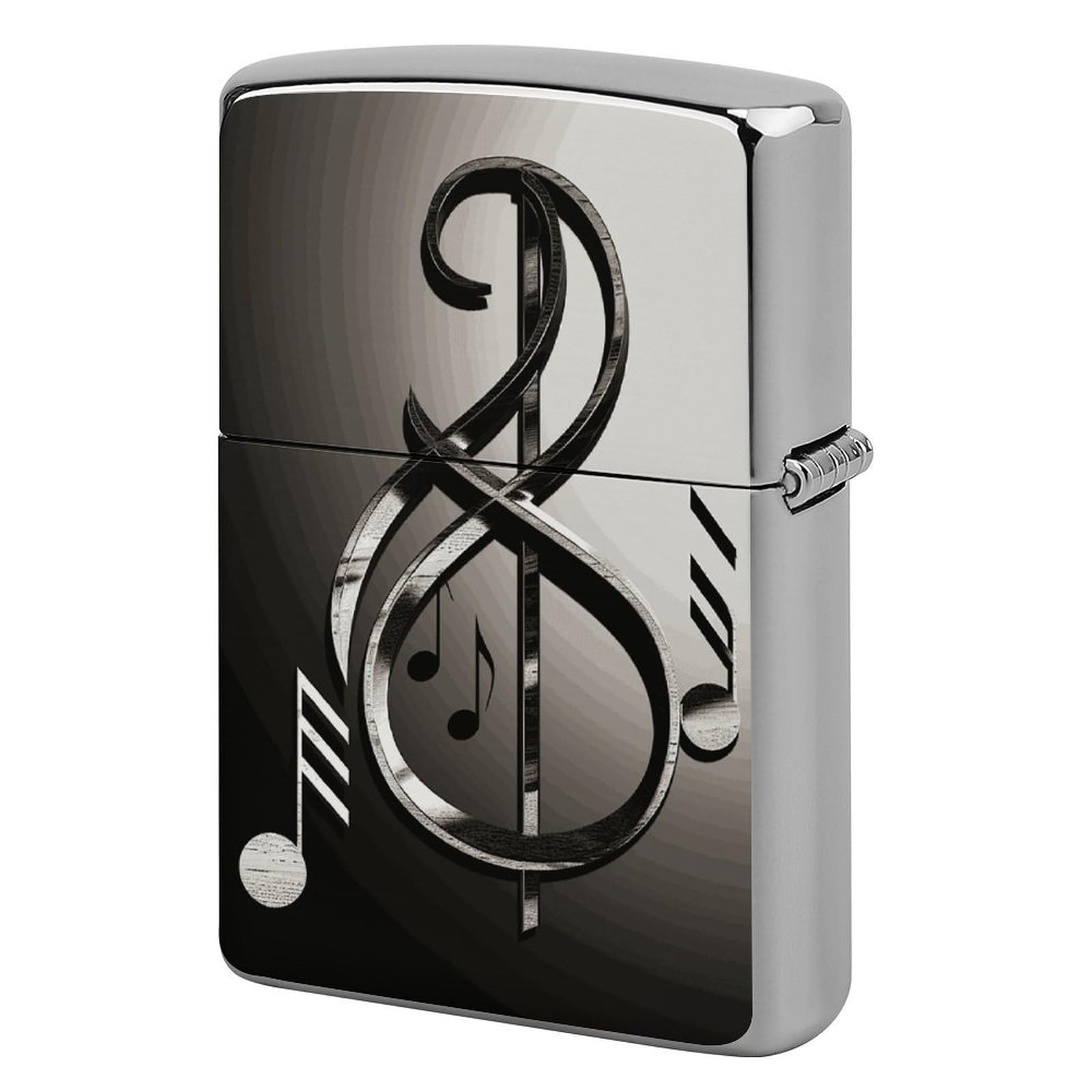 Music Symbol Lighter Case for Men, Personalized Lighter Cover for Valentine's Day Gifts, Flip-Top Lighters Shell for Outdoor, Portable Lighters Protective Sleeve