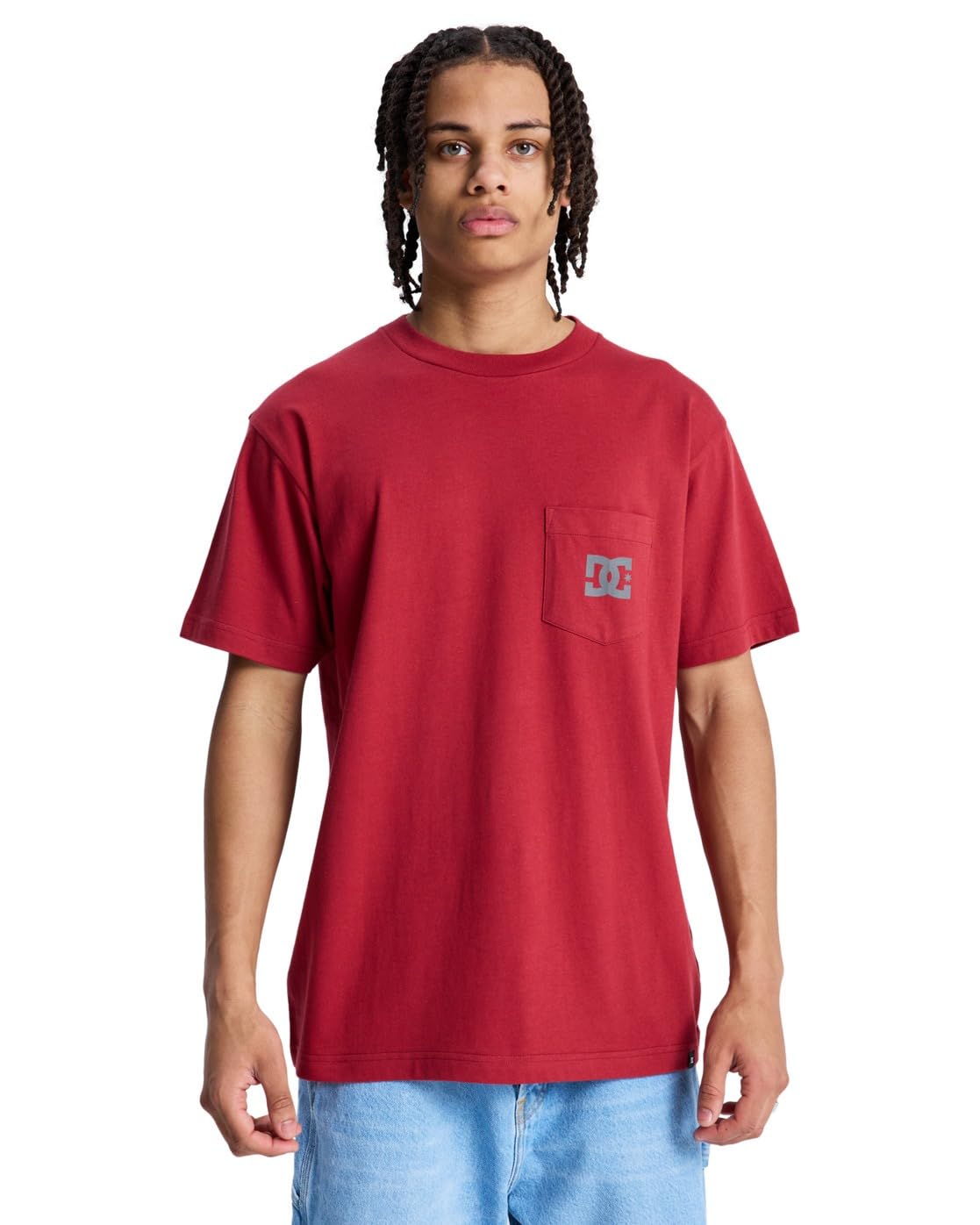 Dcshoes Short Sleeve T-Shirt DC Star Pocket HSS Mens Red