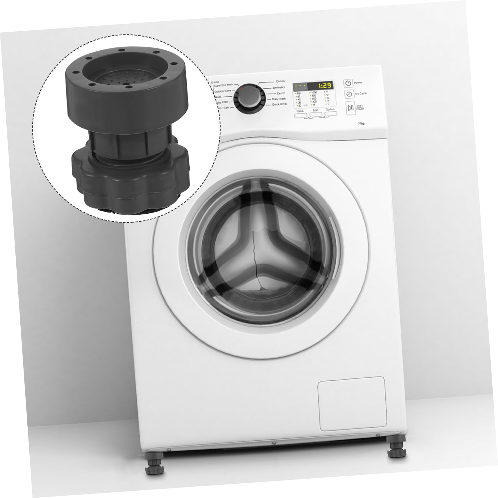 Tappetini Antiscivolo Antivibrazione per Lavatrice 8 Pezzi Pp Pvc