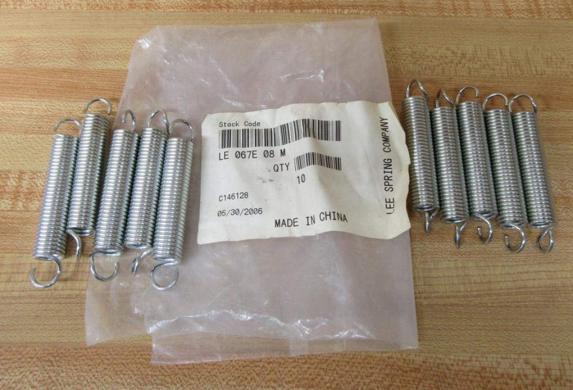 Lee Spring LE 067E 08 M Extension Spring LE067E08M (Pack of 10)