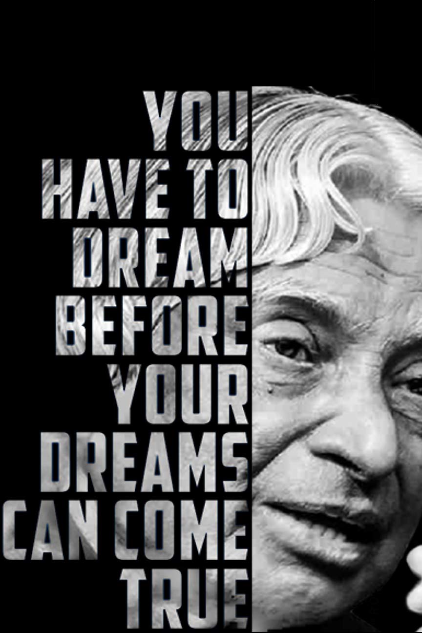 Wildmark Paper Laminated A.P.J. Abdul Kalam Poster For Room And Home Wall (Black, 12x18 Inches)