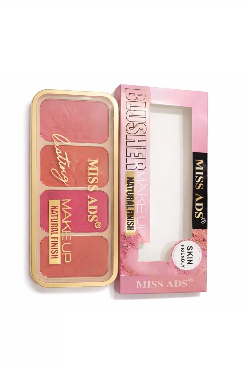 Blusher Makeup Palette, Natural Finish, Powder Form, Skin Friendly, Full Coverage, 4 Shades Natural Finish Blush Palette (MABL005) PACK OF 1-image-49
